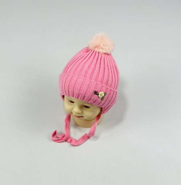 Шапка малютка арт.1028 (т.розовый)